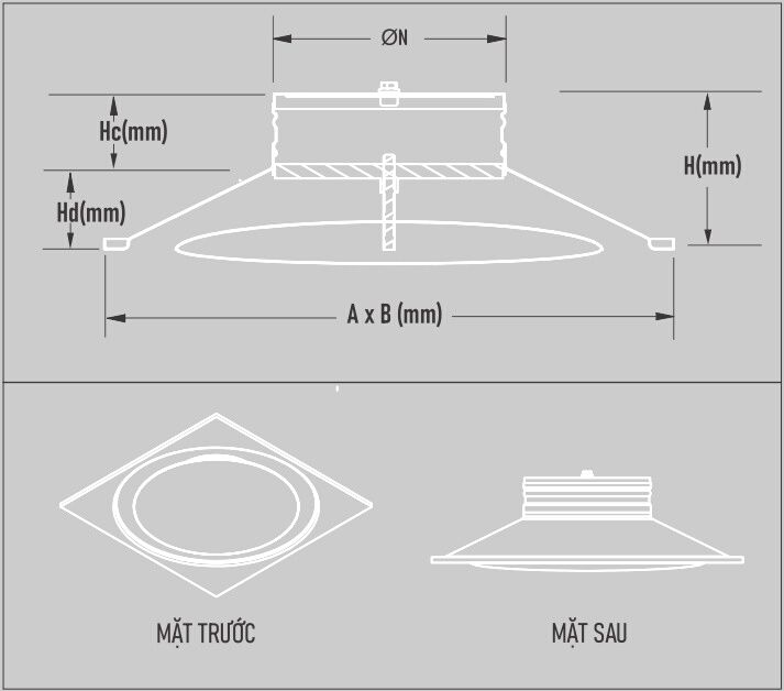 Cấu tạo cửa gió, miệng gió khuếch tán tròn khung vuông một lõi 450x450 Starduct Cấu tạo cửa gió, miệng gió khuếch tán tròn khung vuông một lõi 450x450 Starduct