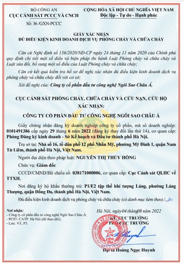 Chứng nhận đủ điều kiện sản xuất Van ngăn cháy Chứng nhận đủ điều kiện sản xuất Van ngăn cháy