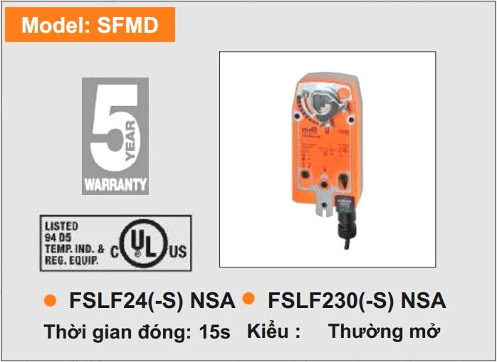 Cơ cấu điều khiển van ngăn cháy cách nhiệt mô tơ