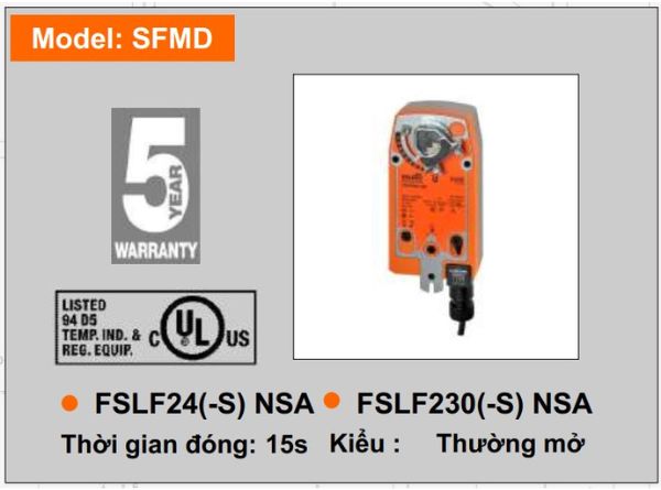 Cơ cấu điều khiển  van ngăn cháy cách nhiệt Starduct Cơ cấu điều khiển  van ngăn cháy cách nhiệt Starduct