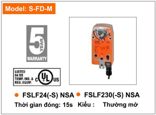 Cơ cấu điều khiển van ngăn cháy Starduct S-FD-M Cơ cấu điều khiển van ngăn cháy Starduct S-FD-M