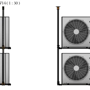 GIÁ TREO TRẦN ĐÔI MÁY 36000-48000 BTU/h