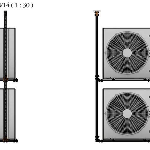 GIÁ TREO TRẦN ĐÔI MÁY 36000-48000 BTU/h