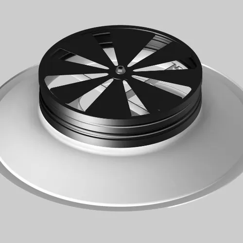 CỬA GIÓ KHUẾCH TÁN TRÒN D300 BỐN ĐĨA LÕI KÈM VAN OBD