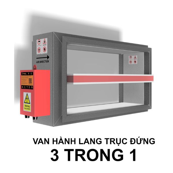 Van ngăn cháy hành lang trục đứng 3 trong 1 Starduct Van ngăn cháy hành lang trục đứng 3 trong 1 Starduct