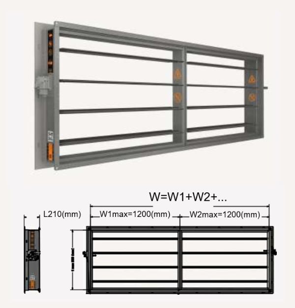 Van ngăn cháy Starduct S-FD-FS tổ hợp Van ngăn cháy Starduct S-FD-FS tổ hợp