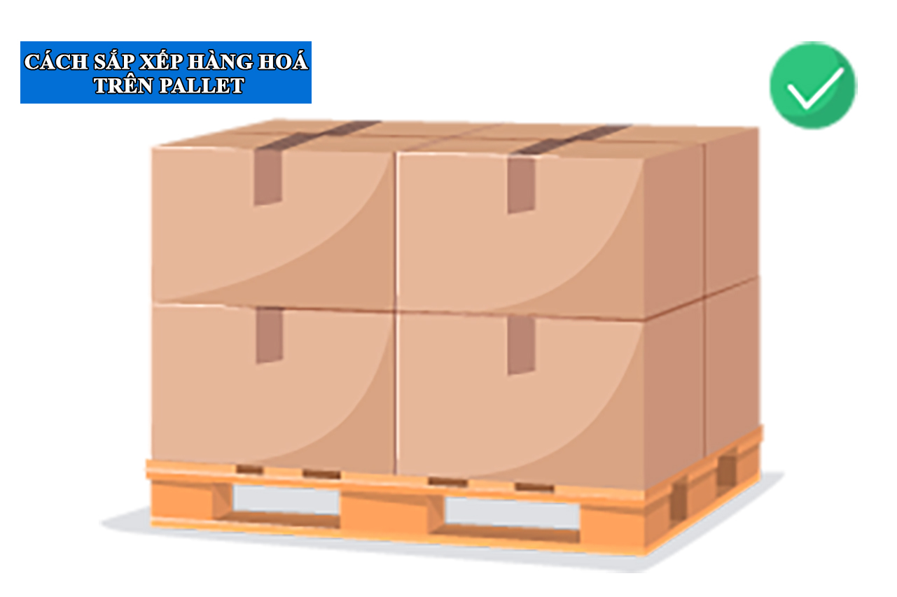 Cách sắp xếp hàng hoá trên pallet