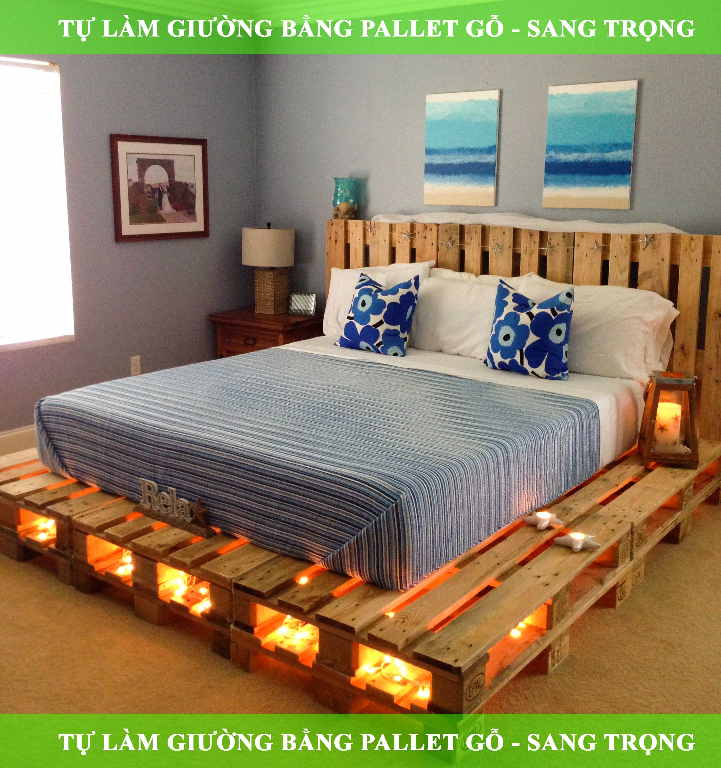Hướng dẫn hoàn chỉnh cách dùng pallet gỗ làm giường ngủ