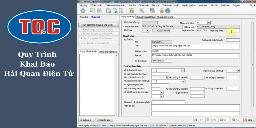 QUY TRÌNH THỦ TỤC KHAI BÁO HẢI QUAN ĐIỆN TỬ NHƯ THẾ NÀO?