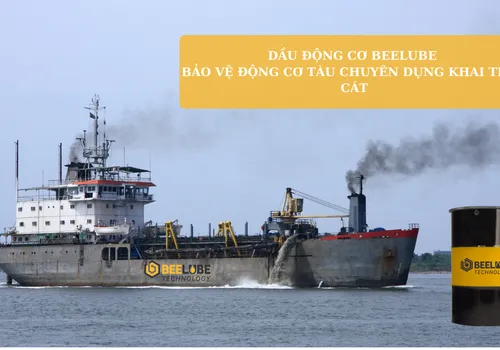 Dầu động cơ cho xà lan khai thác cát