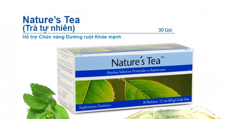 Trà thải độc Nature's Tea hỗ trợ quá trình detox.