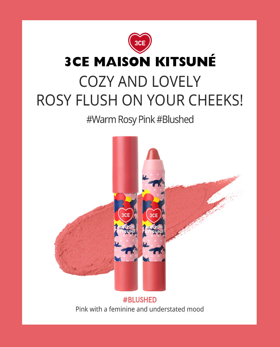 son-but-chi-3ce-maison-kitsune-velvet-lip-crayon-Blushed son-but-chi-3ce-maison-kitsune-velvet-lip-crayon-Blushed