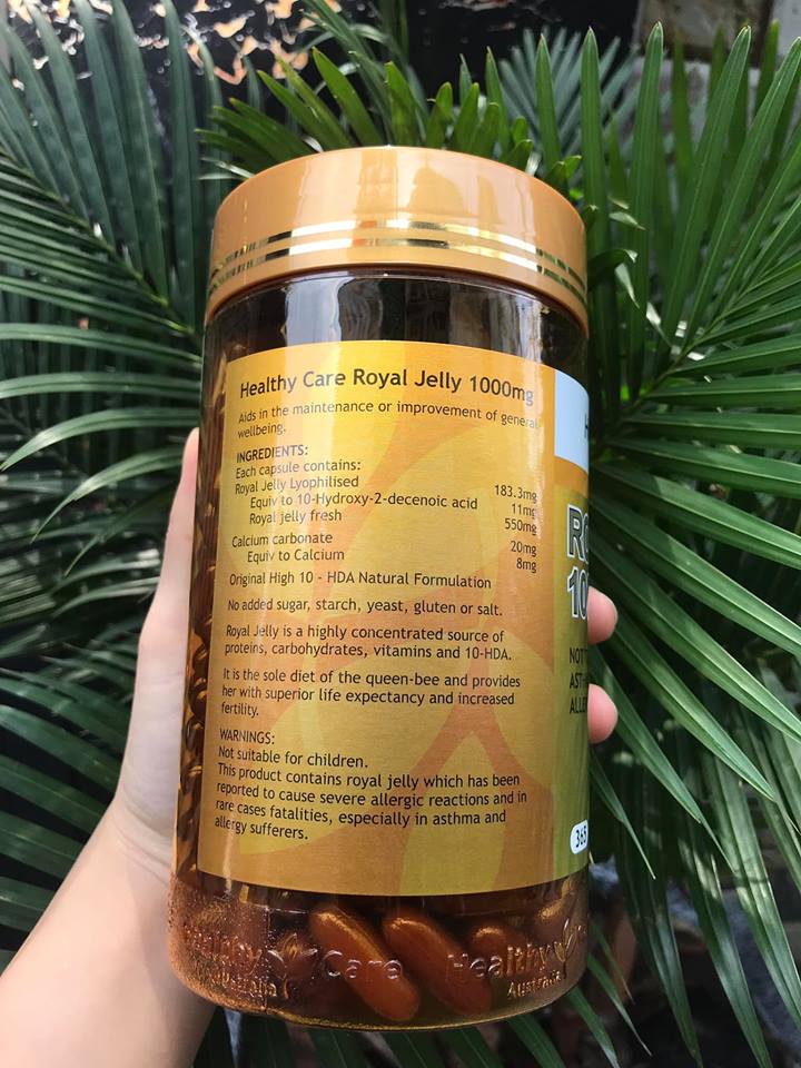 Sữa Ong Chua Healthy Care Royal Jelly 1000 365 Capsules