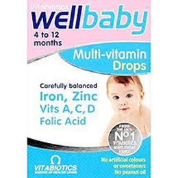 Vitamin tổng hợp dành cho trẻ từ 4 đến 12 tháng tuổi Vitabiotics Wellbaby Multi-Vitamin Drops 30ml