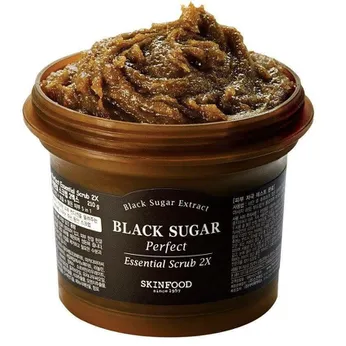 Tẩy tế bào chết chiết xuất từ đường đen được trồng hữu cơ Skinfood Black Sugar Perfect Essential Scrub 2x