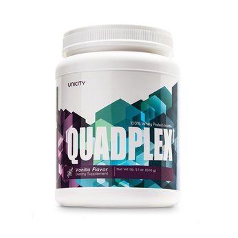 Thực phẩm bảo vệ sức khỏe Unicity Quadplex Vanilla giúp tăng cường cơ bắp và kiểm soát cân nặng cho vận động viên