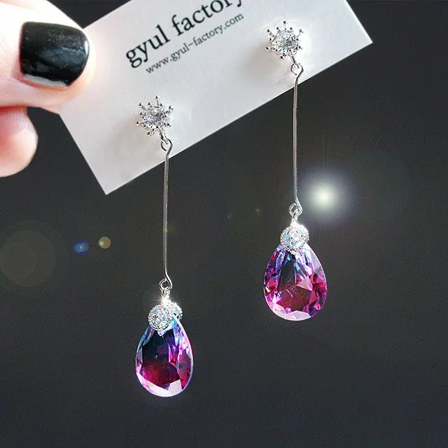 Đôi bông tai lấp lánh Gradient Drop Drop Earrings