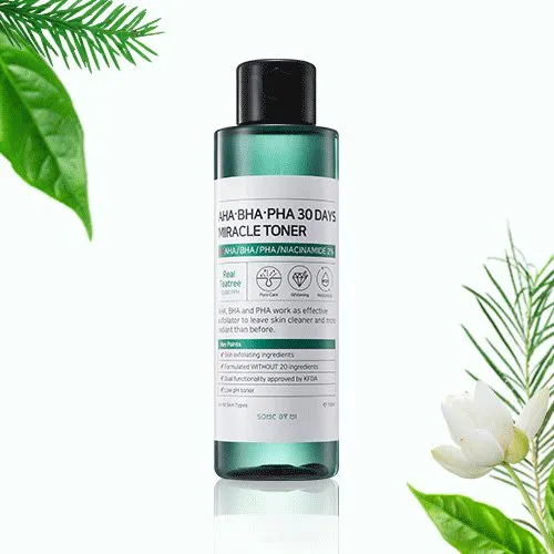 Nước hoa hồng Some By Mi Toner Aha-Bha-Pha 30 Days Micrcle thần kỳ dành cho da mụn