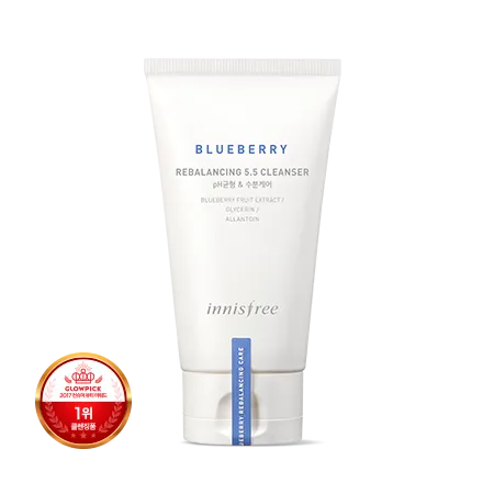 Sữa rửa mặt cân bằng độ pH Innisfree Blueberry Rebalancing 5.5 Cleanser 100ml chiết xuất từ quả Việt Quất