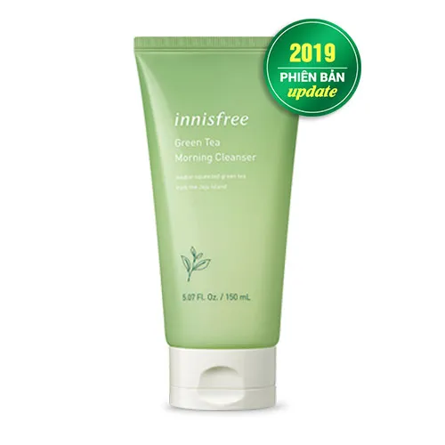 Sữa rửa mặt không tạo bọt từ trà xanh thế hệ mới Innisfree Green Tea Morning Cleanser