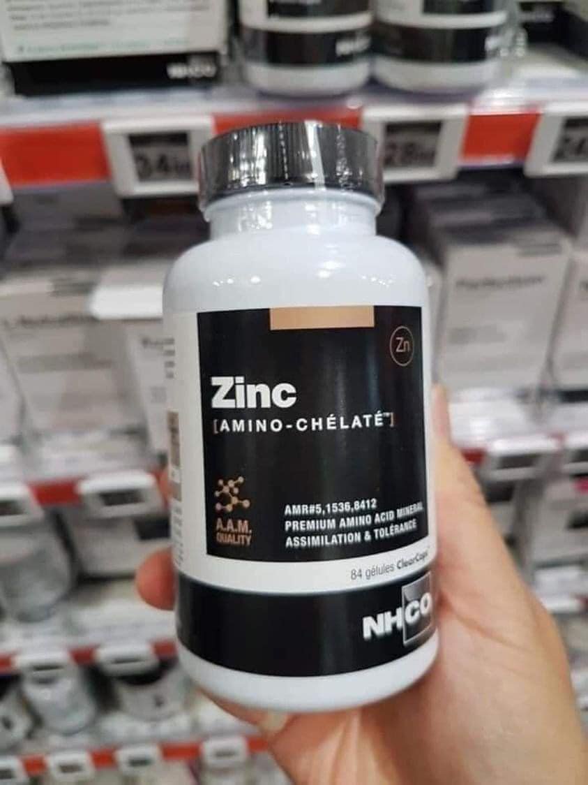 Viên uống thực phẩm chức năng hỗ trợ hữu cơ Zinc NHCO Pháp