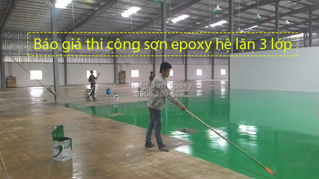 Báo giá thi công sơn epoxy hệ lăn (phun) 3 lớp Báo giá thi công sơn epoxy hệ lăn (phun) 3 lớp