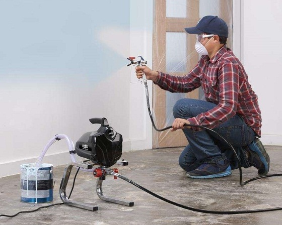 Chủ thầu nên có các máy móc thi công sơn hiện đại để anh em thợ đỡ vất vả lại đẩy nhanh tiến độ Chủ thầu nên có các máy móc thi công sơn hiện đại để anh em thợ đỡ vất vả lại đẩy nhanh tiến độ