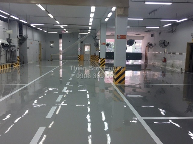 Thi công sơn epoxy giá rẻ cho tầng hầm Thi công sơn epoxy giá rẻ cho tầng hầm