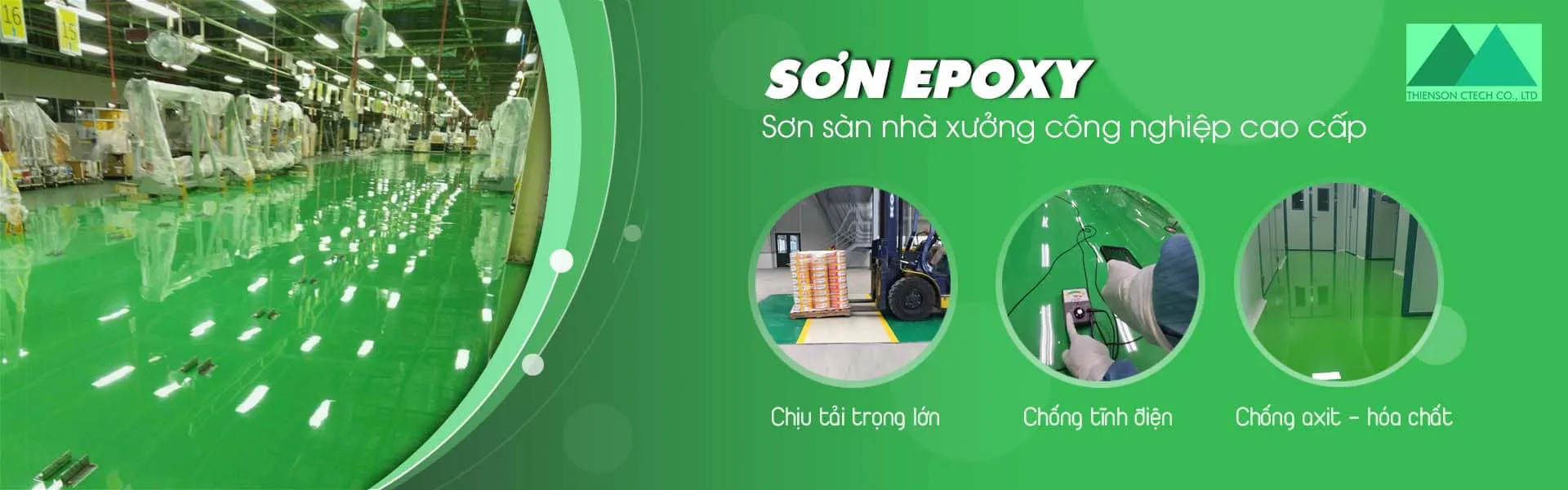 Thi công sơn sàn epoxy nhà xưởng công nghiệp