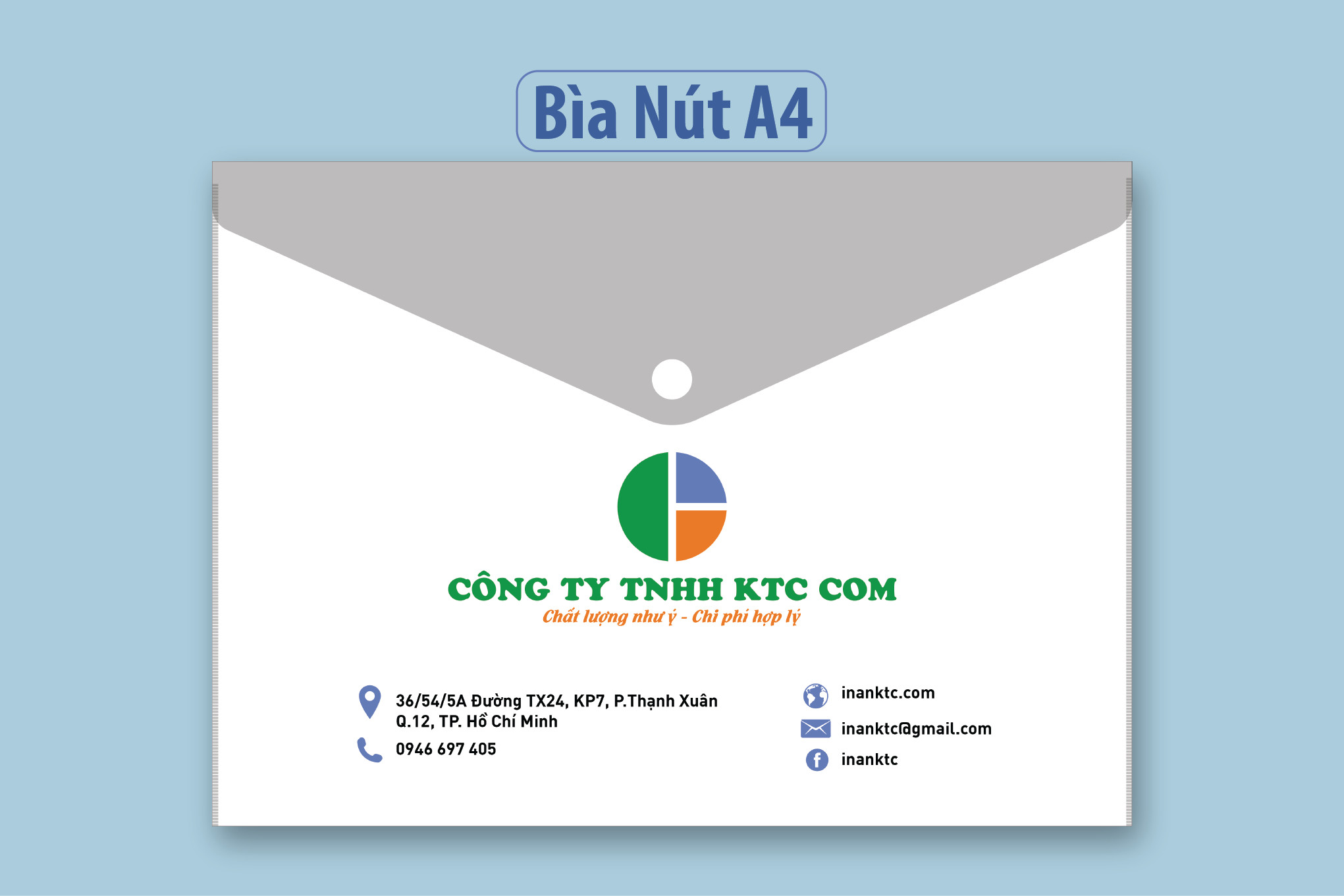 Bìa nút nhựa khổ giấy A4