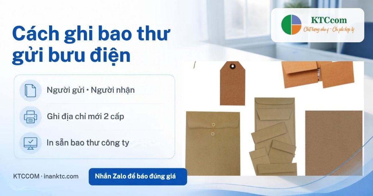 Cách ghi bao thư, phong bì gửi bưu điện đúng chuẩn - ảnh đại diện bài viết KTCCOM