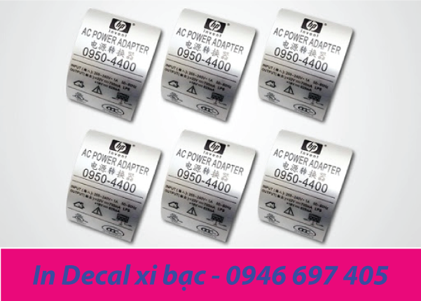 Dịch vụ in decal bạc tại Tp.HCM Dịch vụ in decal bạc tại Tp.HCM