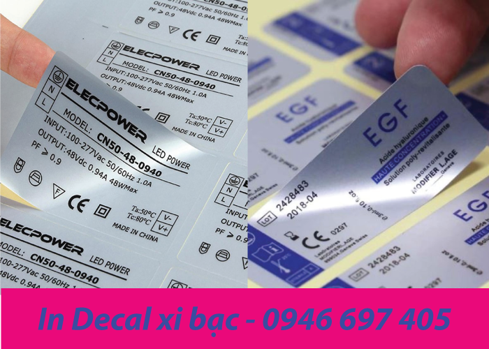 In decal xi bạc nhanh giá rẻ In decal xi bạc nhanh giá rẻ