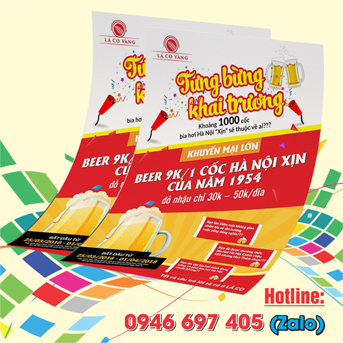 Mẫu tờ rơi quảng cáo khai trương.