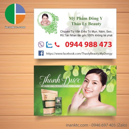 Mẫu danh thiếp shop mỹ phẩm Mẫu danh thiếp shop mỹ phẩm