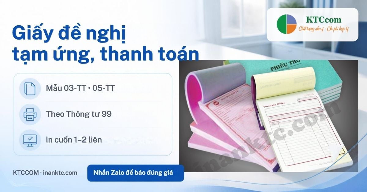 Mẫu giấy đề nghị tạm ứng và giấy đề nghị thanh toán theo Thông tư 99 - ảnh đại diện bài viết KTCCOM