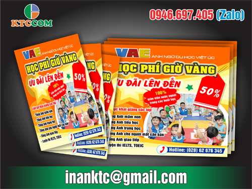 Tờ rơi quảng cáo trường học