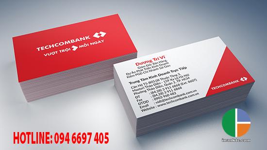 Mẫu name card ngân hàng Techcombank Mẫu name card ngân hàng Techcombank