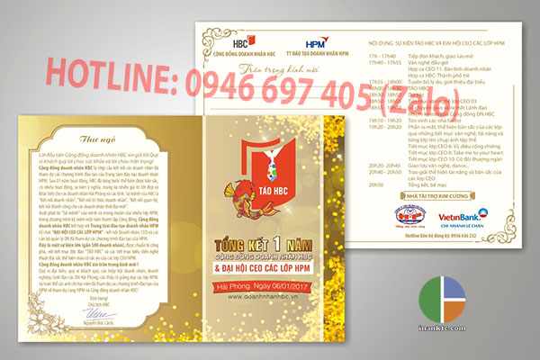 In thiệp mời tổng kết năm In thiệp mời tổng kết năm