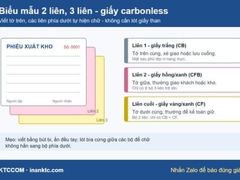 Biểu mẫu 2 liên, 3 liên là gì? Cách chọn số liên và giá in theo cuốn