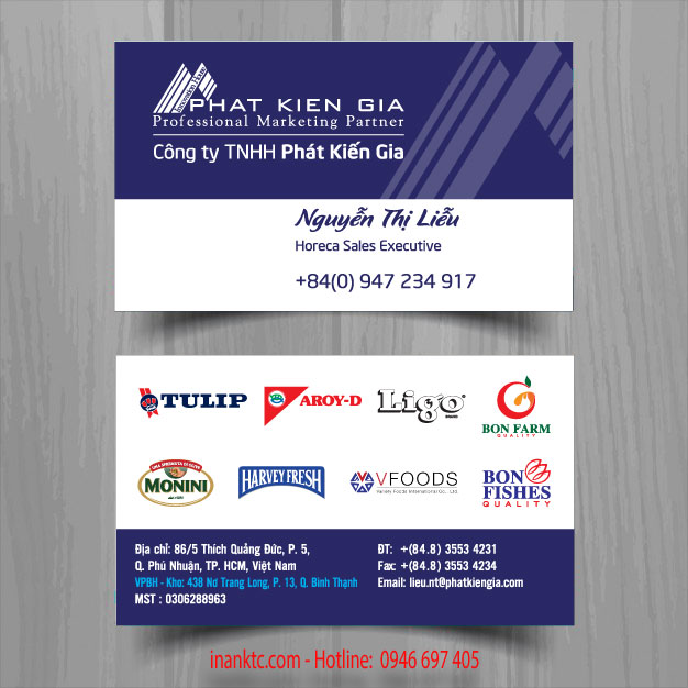 In danh thiếp in name card tại bình thạnh công ty phát kiến gia