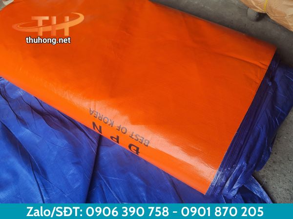 Bạt xanh cam che phủ Bạt xanh cam che phủ