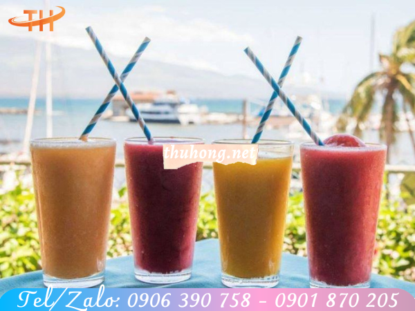 Ống hút giấy hoa văn sọc đẹp