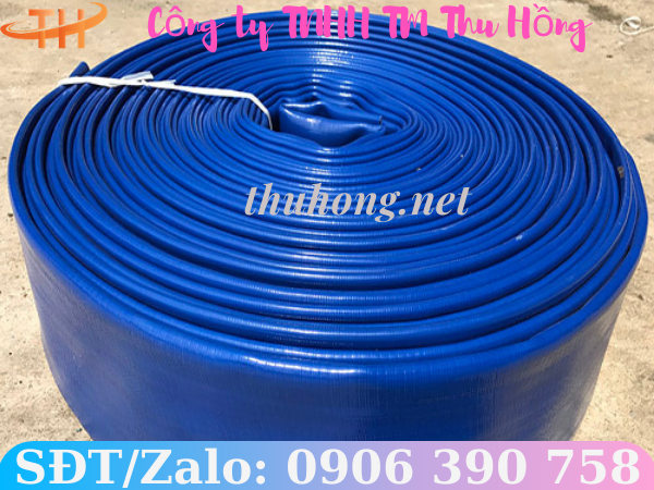 Ống bơm nước vải bạt màu xanh đậm