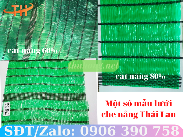 Một số loại lưới che nắng Thái Lan màu xanh
