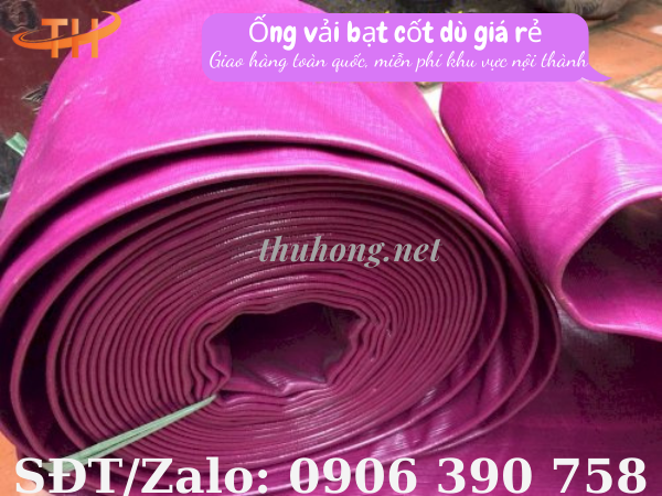 Ống vải bạt màu tím