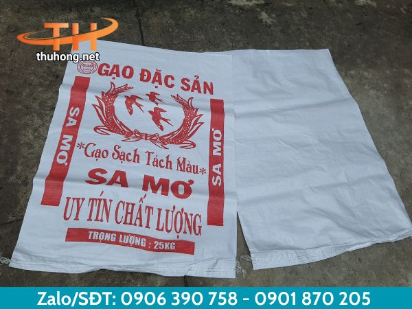 Bao gạo in logo giúp nhận diện thương hiệu Bao gạo in logo giúp nhận diện thương hiệu
