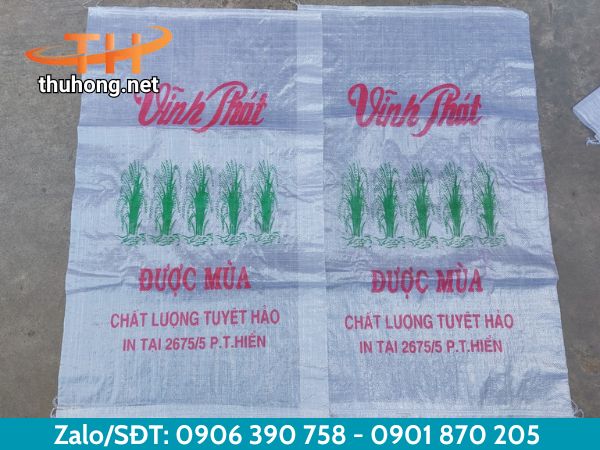 Bao gạo in logo thương hiệu 50kg Bao gạo in logo thương hiệu 50kg