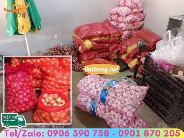 bao tải lưới đựng hành tỏi