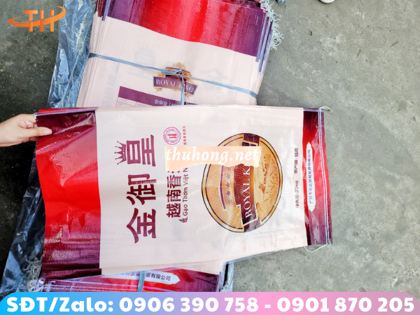 Bao tải in logo đựng 25kg gạo